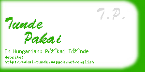tunde pakai business card